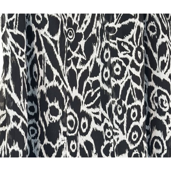 EVAN PICONE Sz 14 Womens Black White Floral Long Maxi A-Line Skirt Summer Boho - Picture 4 of 8
